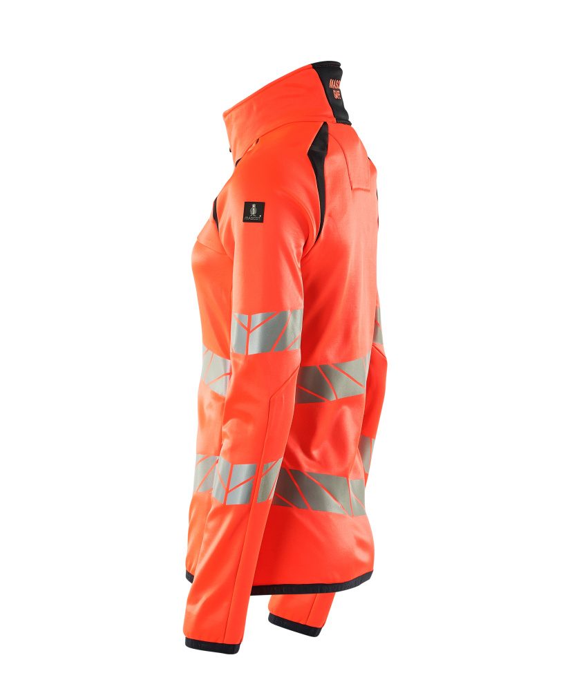 Mascot Damen Accelerate Safe Warn-Fleecejacke – rot/schwarzblau