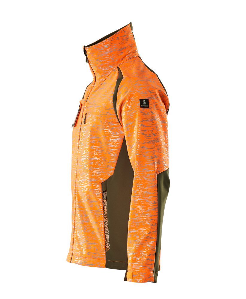 Mascot Accelerate Safe Softshelljacke – orange/moosgrün