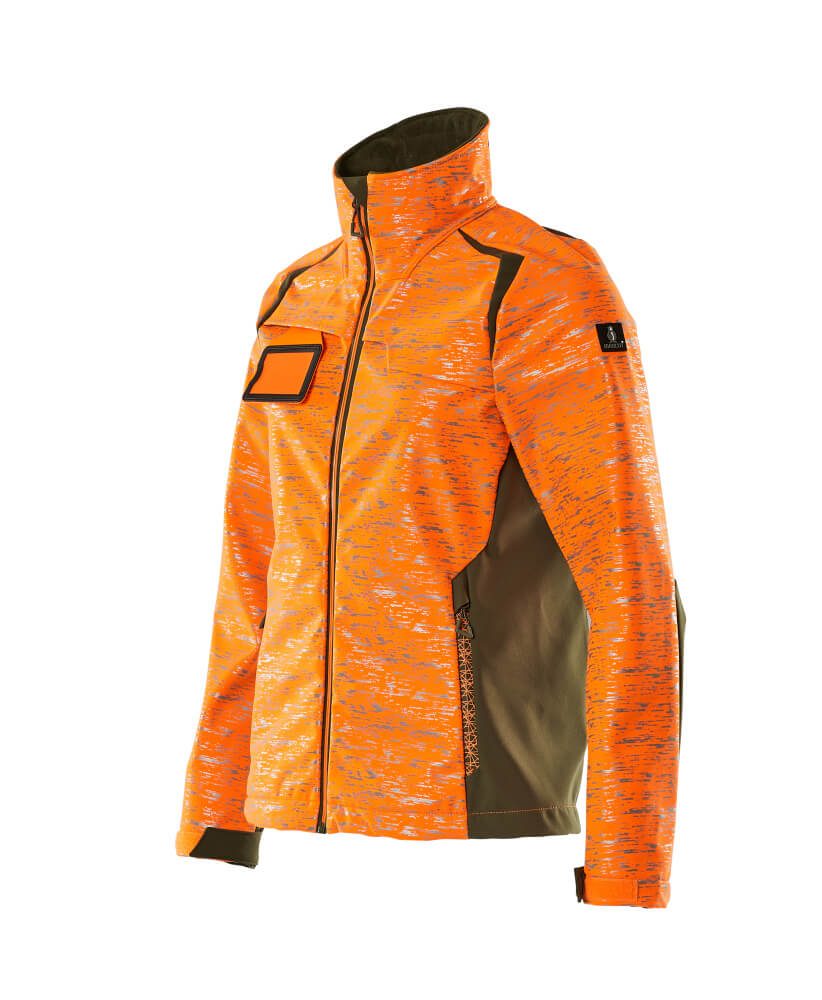 Mascot Damen Accelerate Safe Softshelljacke – orange/moosgrün