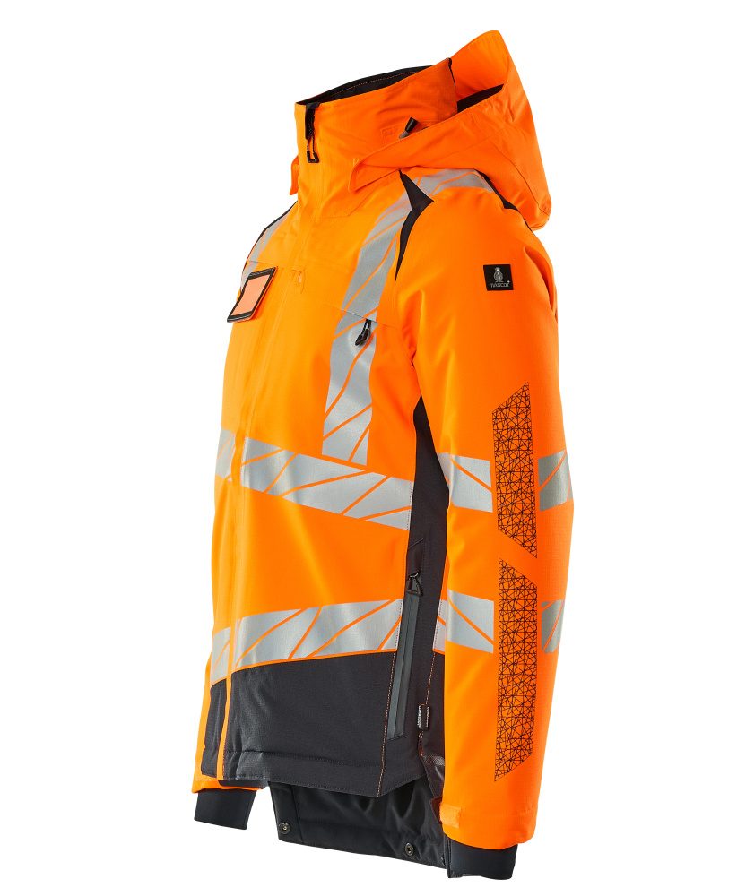 Mascot Accelerate Safe Warn-Winterjacke zweifarbig – orange/schwarzblau