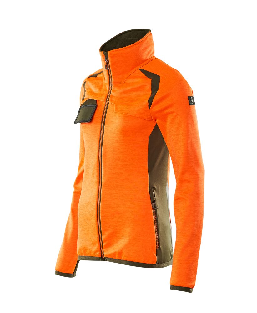 Mascot Damen Accelerate Safe Fleecejacke – orange/moosgrün