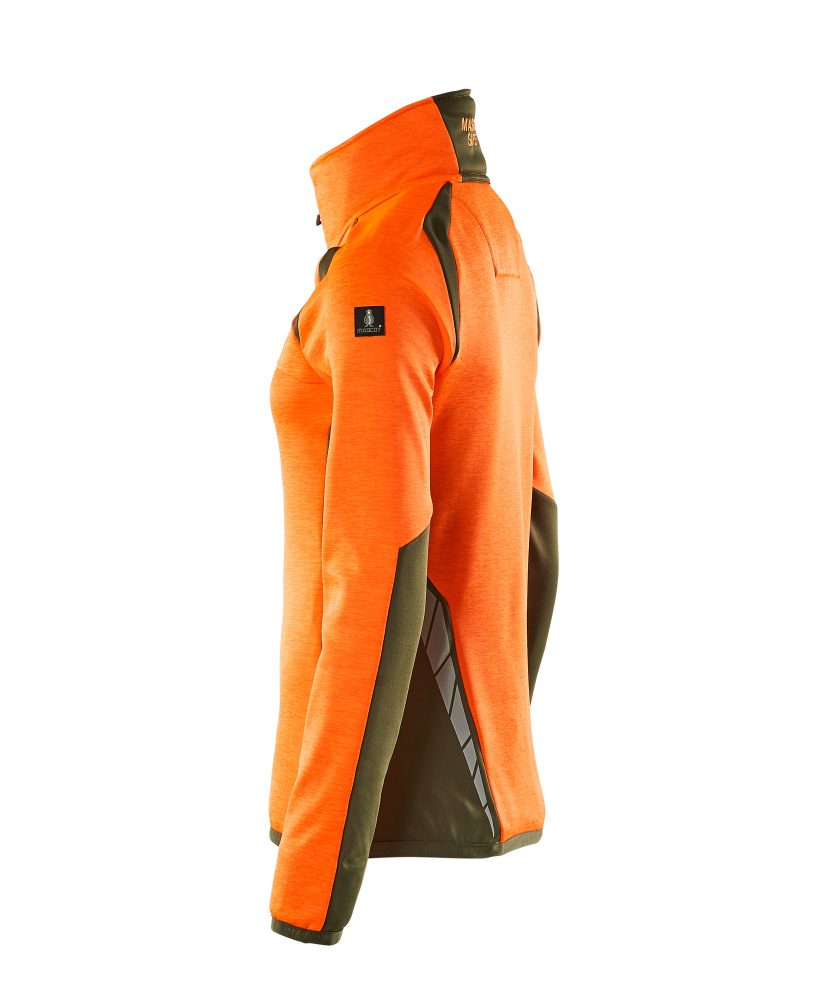 Mascot Damen Accelerate Safe Fleecejacke – orange/moosgrün
