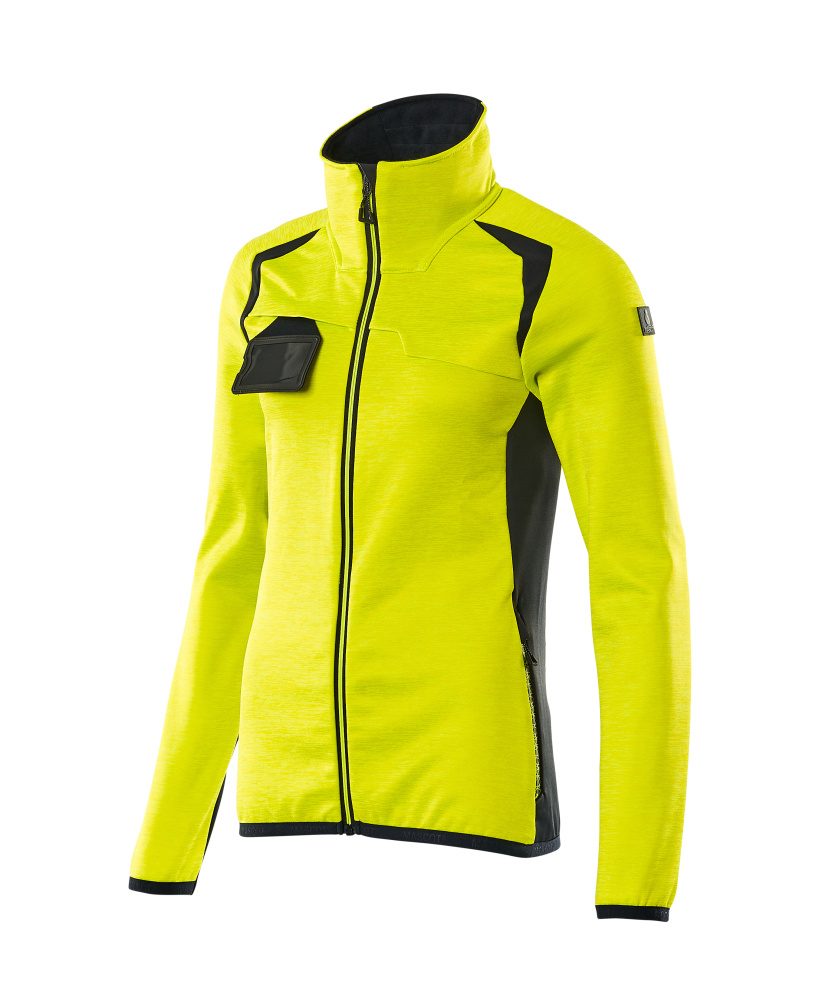 Mascot Damen Accelerate Safe Fleecejacke – gelb/schwarzblau