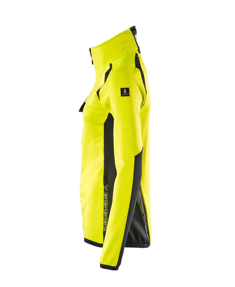 Mascot Damen Accelerate Safe Fleecejacke – gelb/schwarzblau