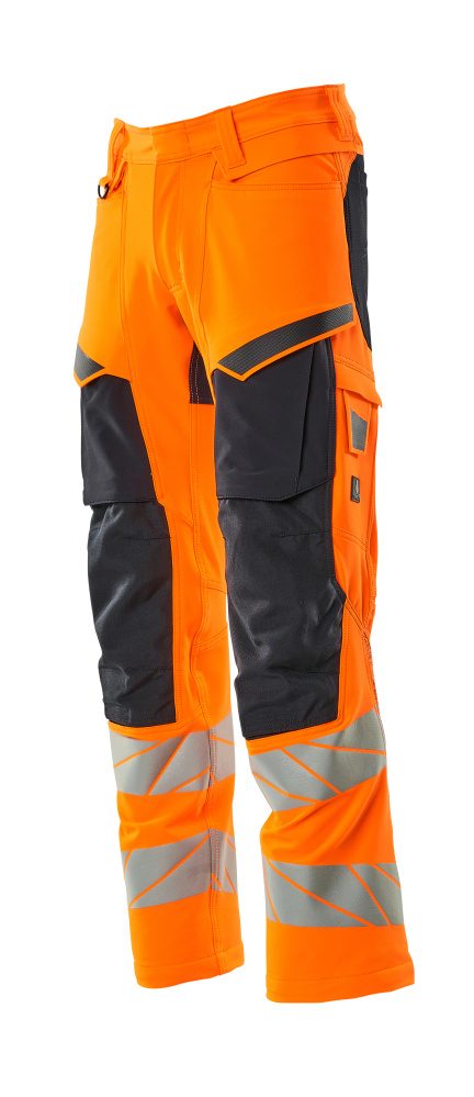 Mascot Accelerate Safe Masco Warnschutz Bundhose Stretch – orange/schwarzblau