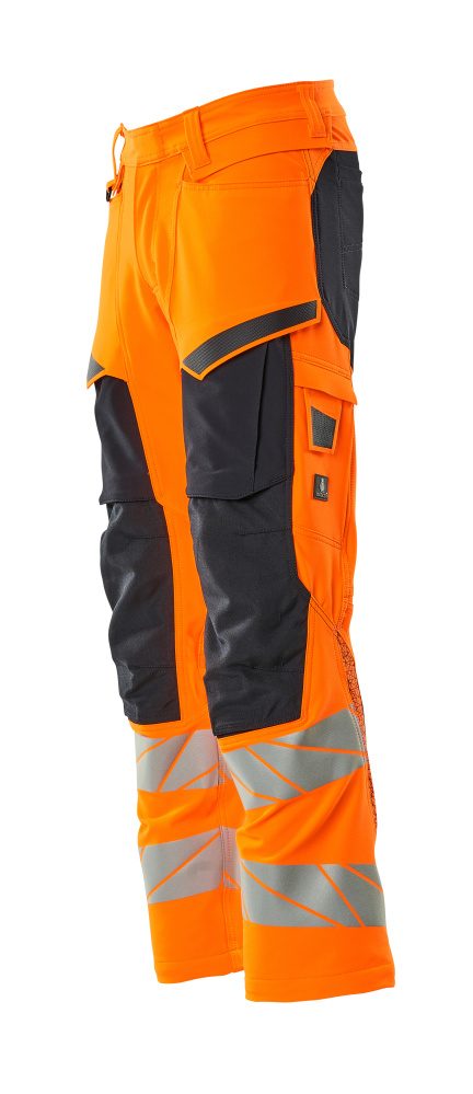 Mascot Accelerate Safe Masco Warnschutz Bundhose Stretch – orange/schwarzblau