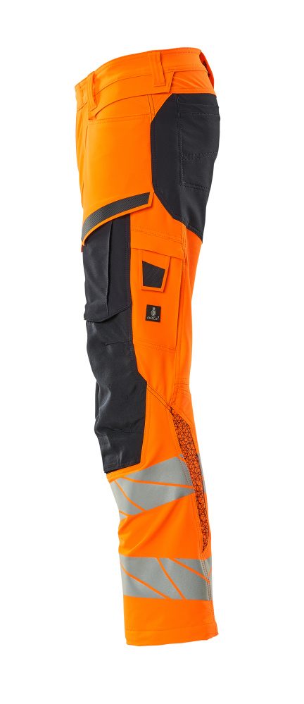 Mascot Accelerate Safe Masco Warnschutz Bundhose Stretch – orange/schwarzblau