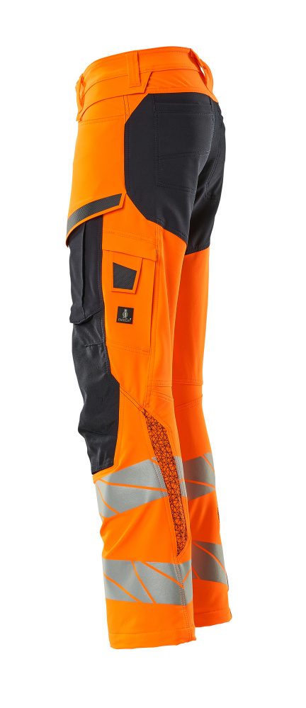 Mascot Accelerate Safe Masco Warnschutz Bundhose Stretch – orange/schwarzblau