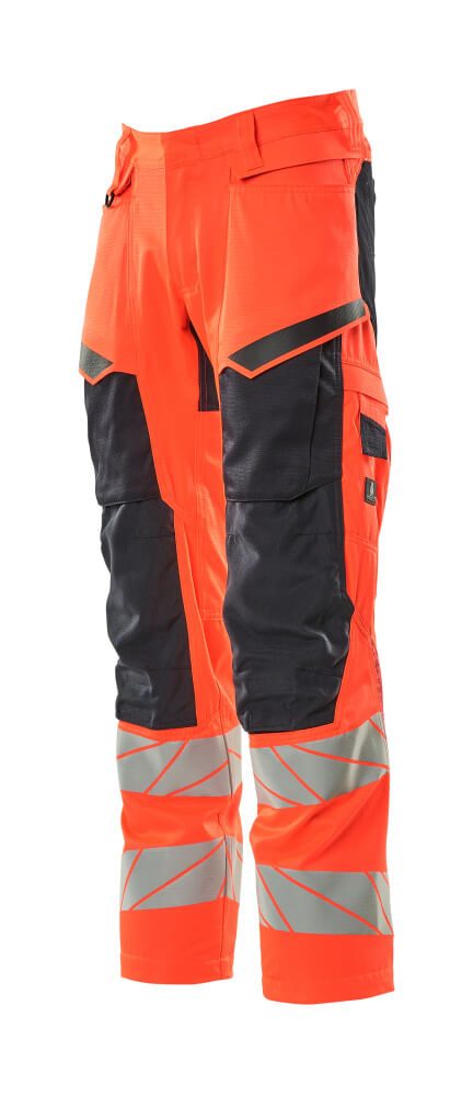 Mascot Accelerate Safe Warnschutz Bundhose Kl.2 – rot/schwarzblau