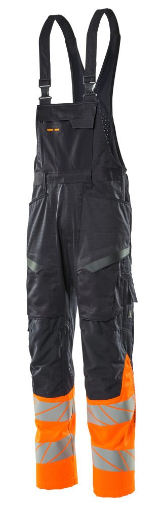 Mascot Accelerate Safe Warnschutz Latzhose Kl.1 – schwarzblau/orange