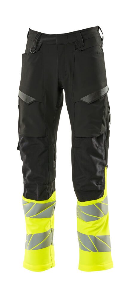 Mascot Accelerate Safe Warnschutz Arbeitshose – schwarz/gelb