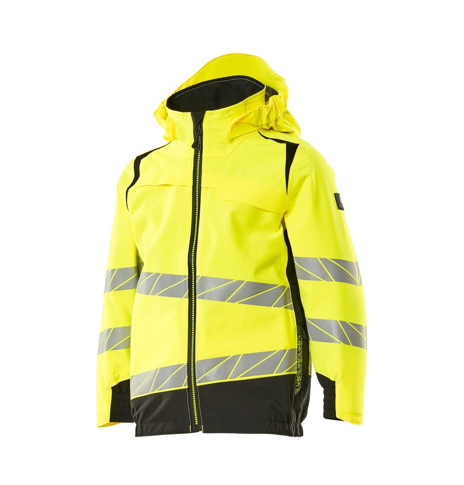 Mascot Accelerate Safe Kinder HiVis Hardshelljacke – gelb/schwarz