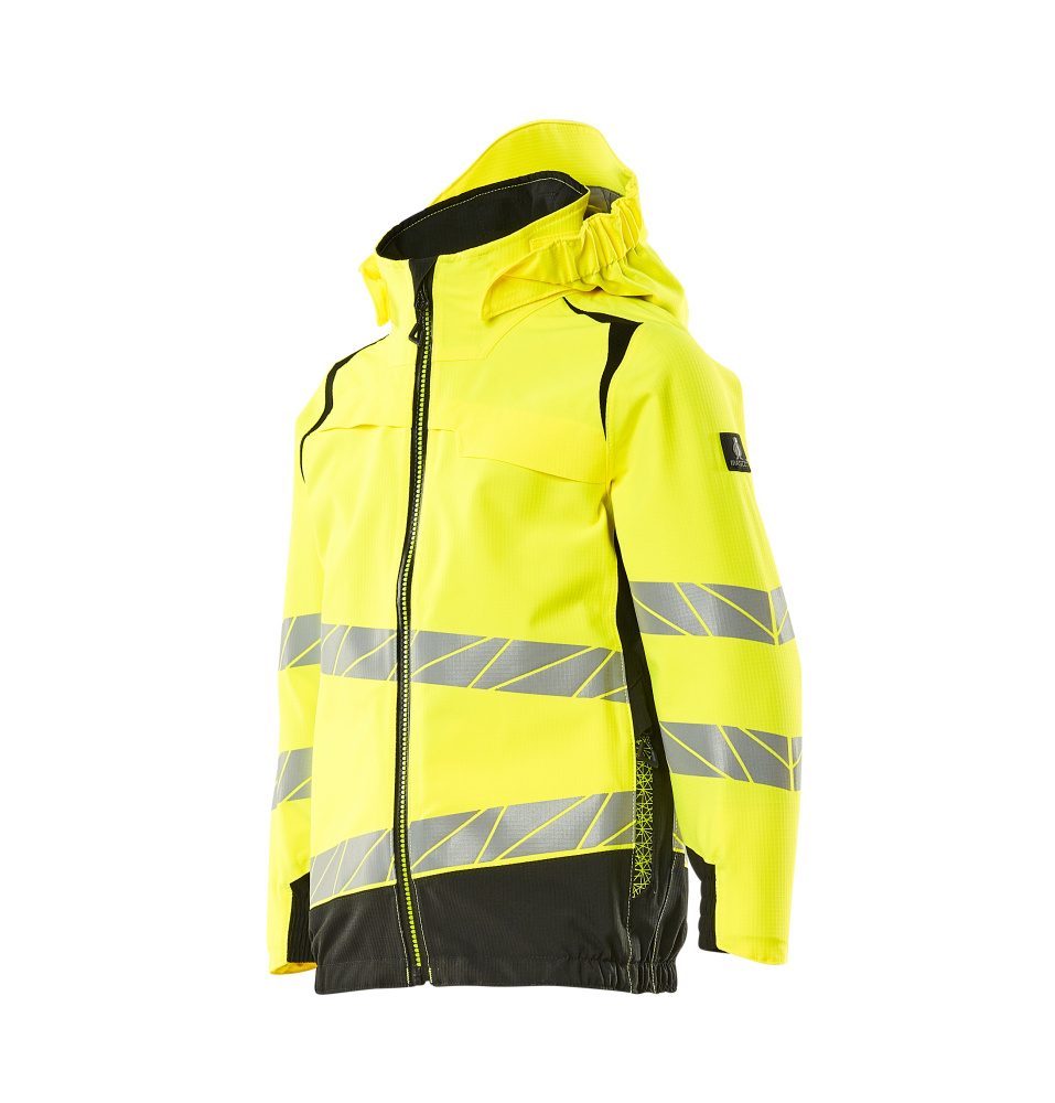 Mascot Accelerate Safe Kinder HiVis Hardshelljacke – gelb/schwarz
