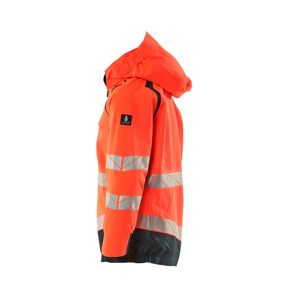 Mascot Accelerate Safe Kinder HiVis Hardshelljacke – rot/schwarzblau