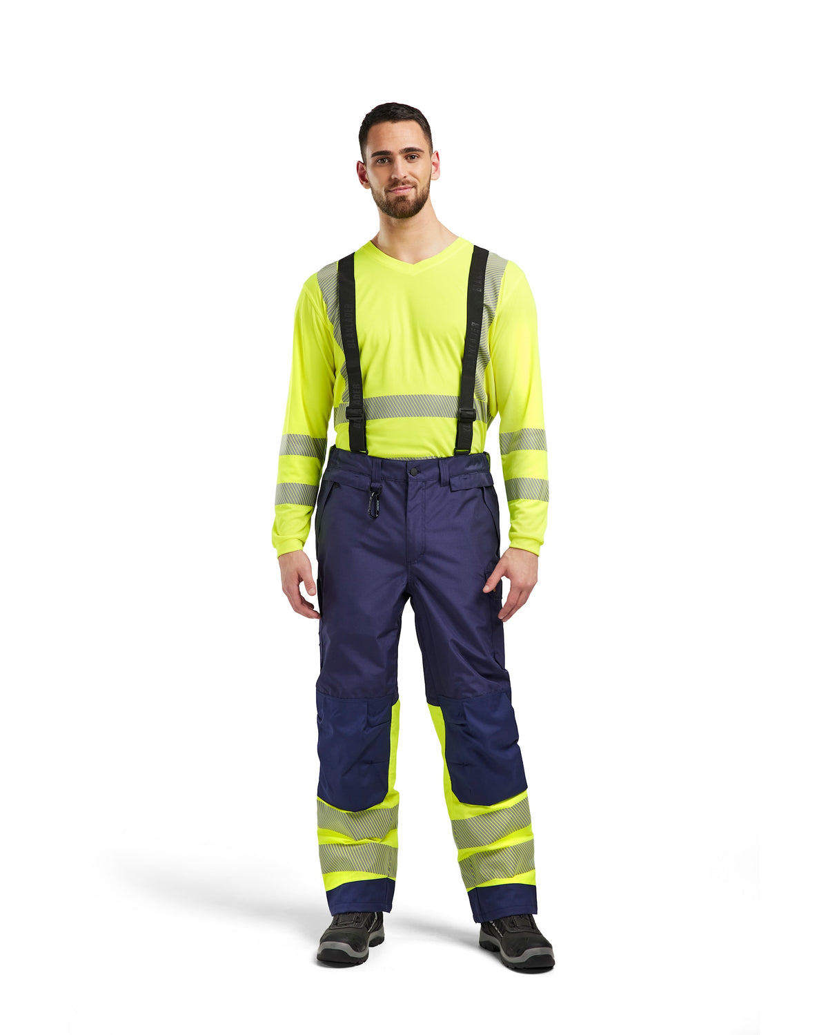 Blåkläder 1877 Warnschutz Regenhose – marine/gelb