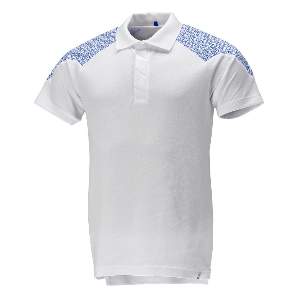 Mascot 20083-933 Food & Care Polo-Shirt – weiß/azurblau