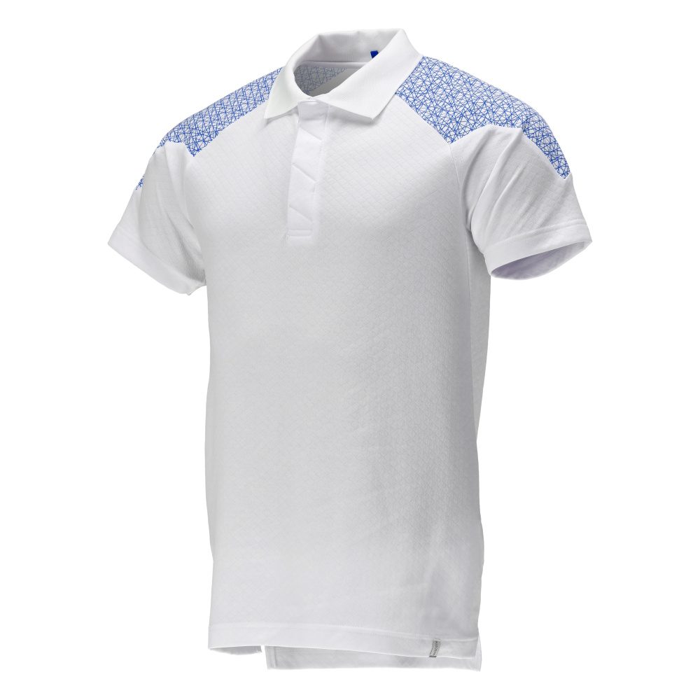Mascot 20083-933 Food & Care Polo-Shirt – weiß/azurblau