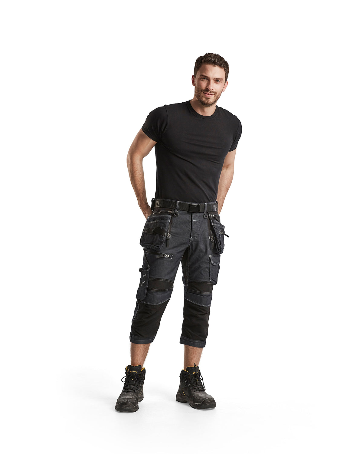 Blåkläder 1991 Jeans-Piratenhose Stretch X1900 – marine/schwarz