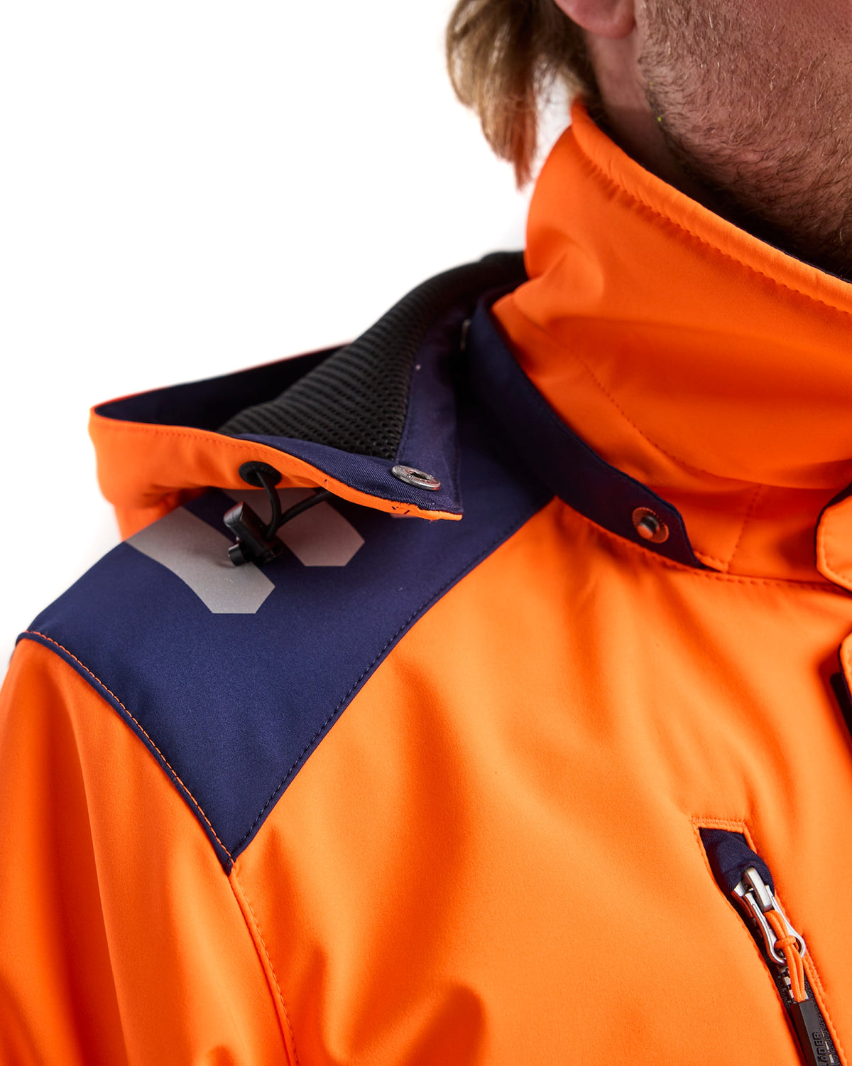 Blåkläder 4400 Blakläd Warnschutz Shoftshell Winterjacke – orange/marine