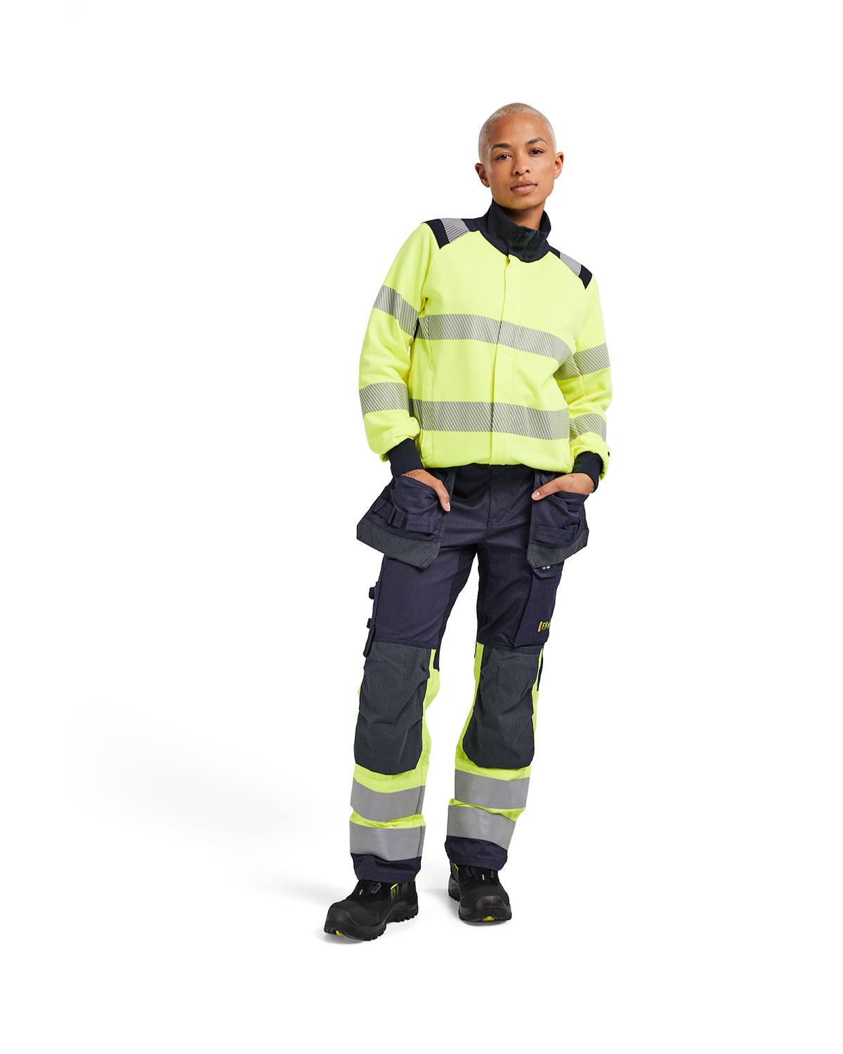 Blåkläder Damen Kl2 3471 Multinorm Sweatjacke gelb – gelb