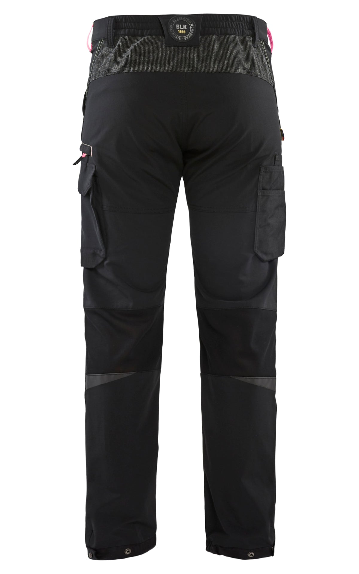 Blåkläder 1422 Stretch Servicehose – schwarz/rot