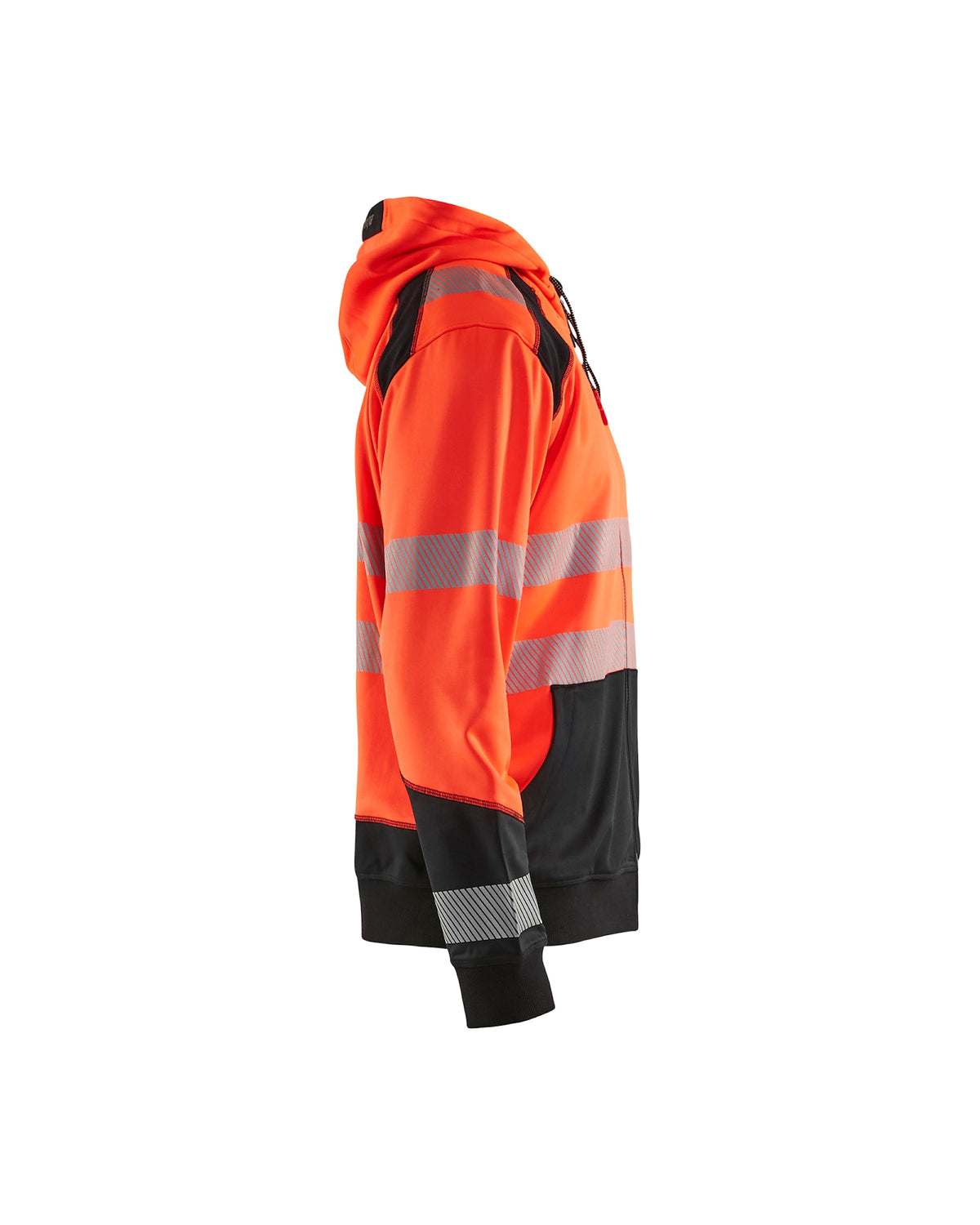 Blåkläder 3546 Warnschutz Kapuzen-Sweatshirt – rot/schwarz