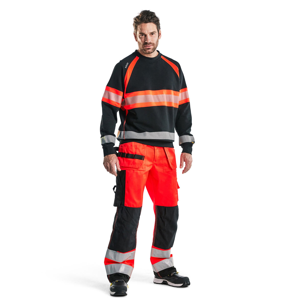 Blåkläder 3359 Warnschutz Pullover – schwarz/rot