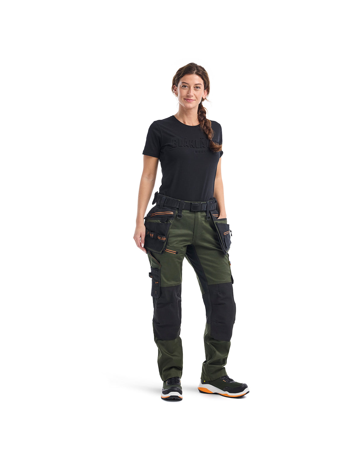 Blåkläder Damen Stretch 7170 Arbeitshose – waldgrün/rost