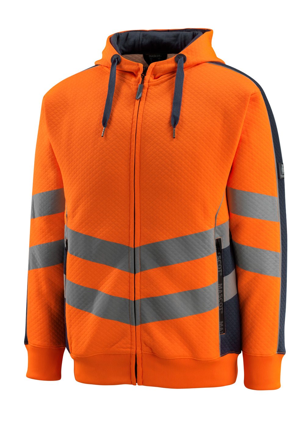 Mascot Corby Safe Supreme Warn-Kapuzensweater – orange/schwarzblau