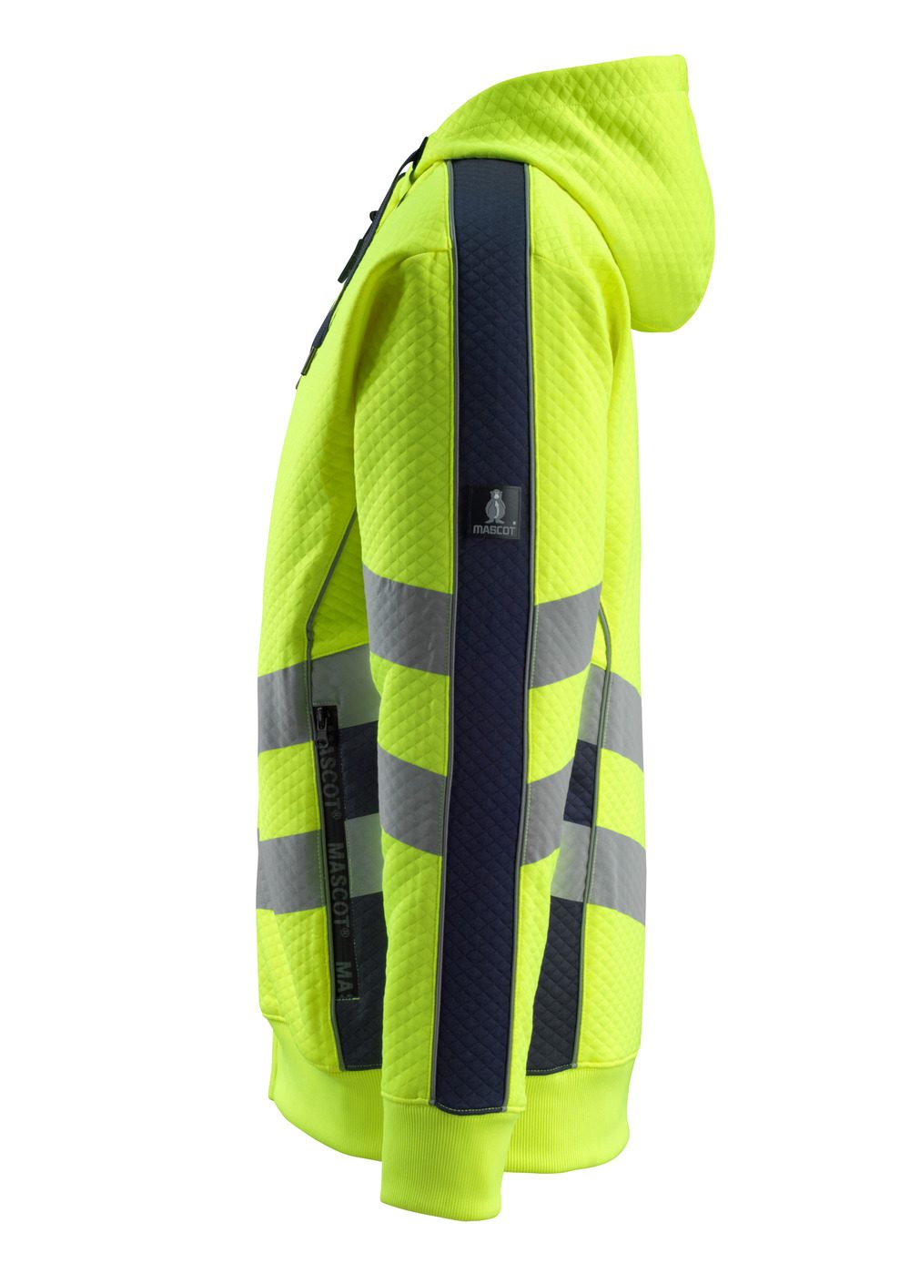 Mascot Corby Safe Supreme Warn-Kapuzensweater – gelb/schwarzblau