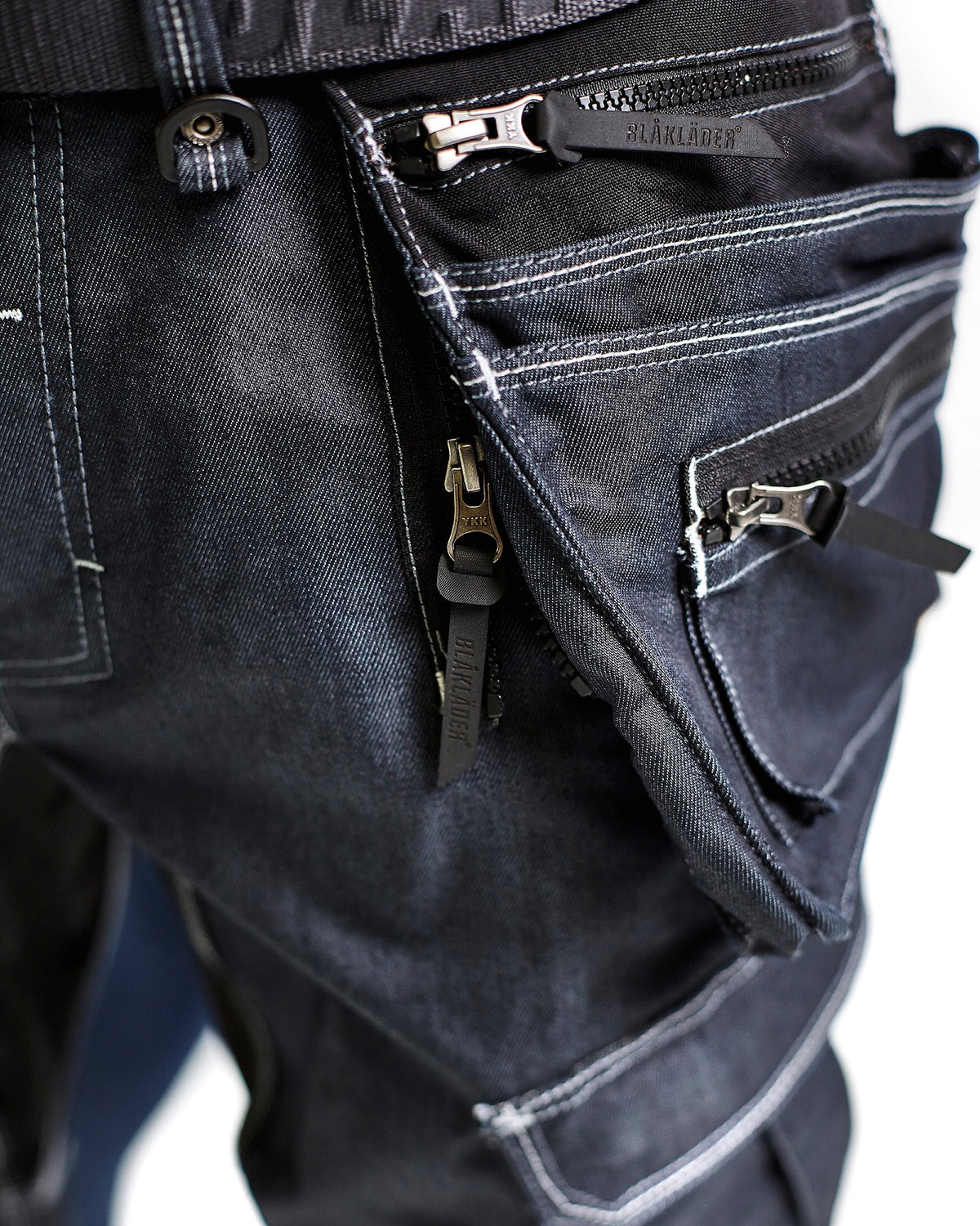 Blåkläder 1991 Jeans-Piratenhose Stretch X1900 – marine/schwarz