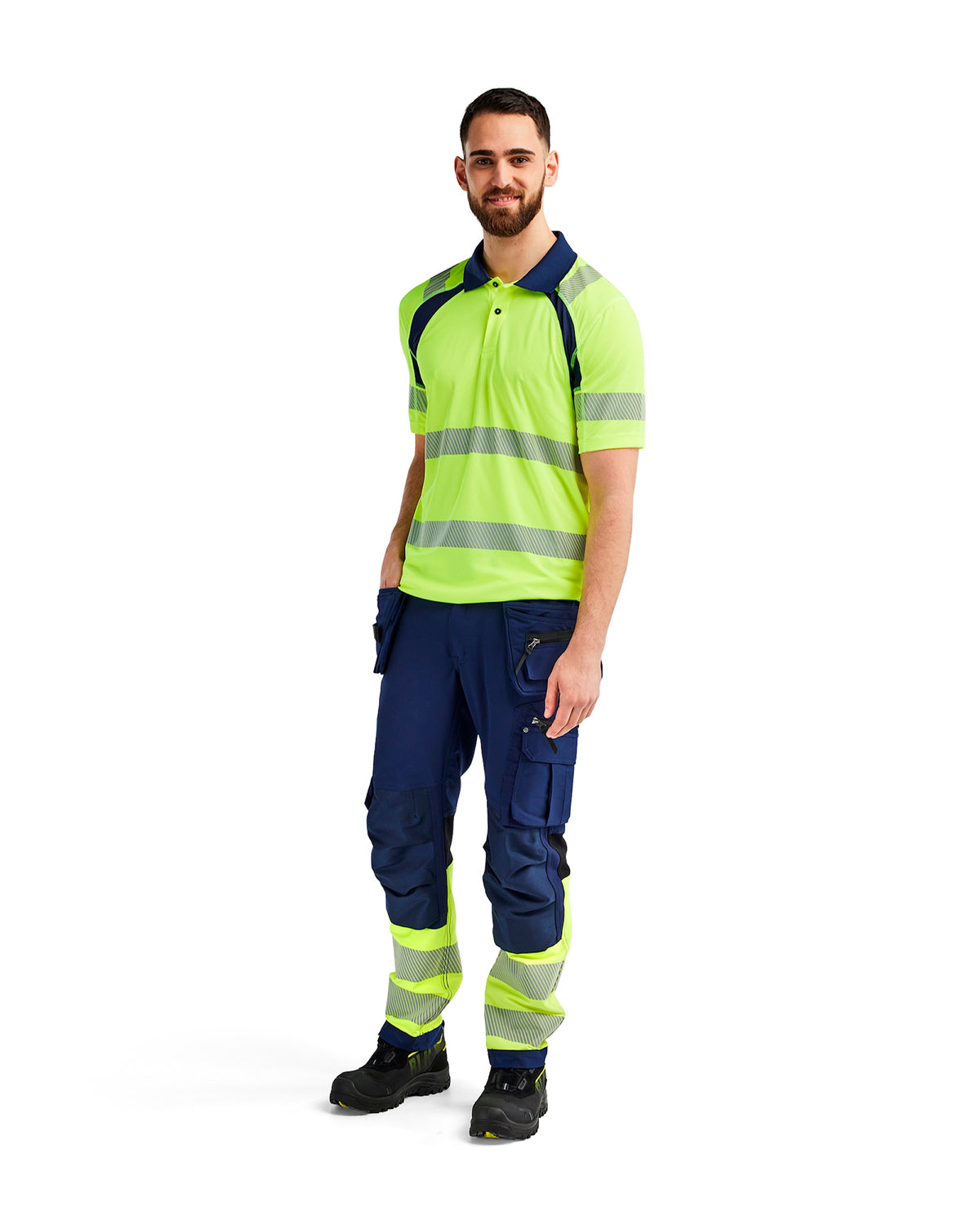Blåkläder 3595 Warnschutz UV Poloshirt – gelb/marine