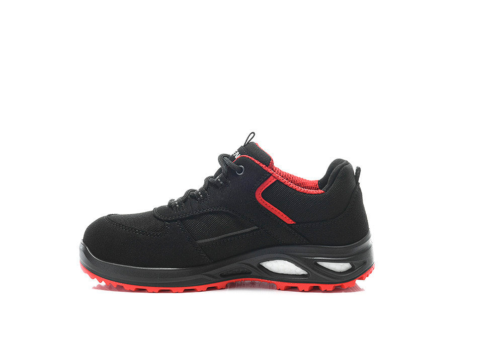 Elten Damen Hannah Xxtl BLACK-RED LOW S3 Halbschuh schwarz – schwarz