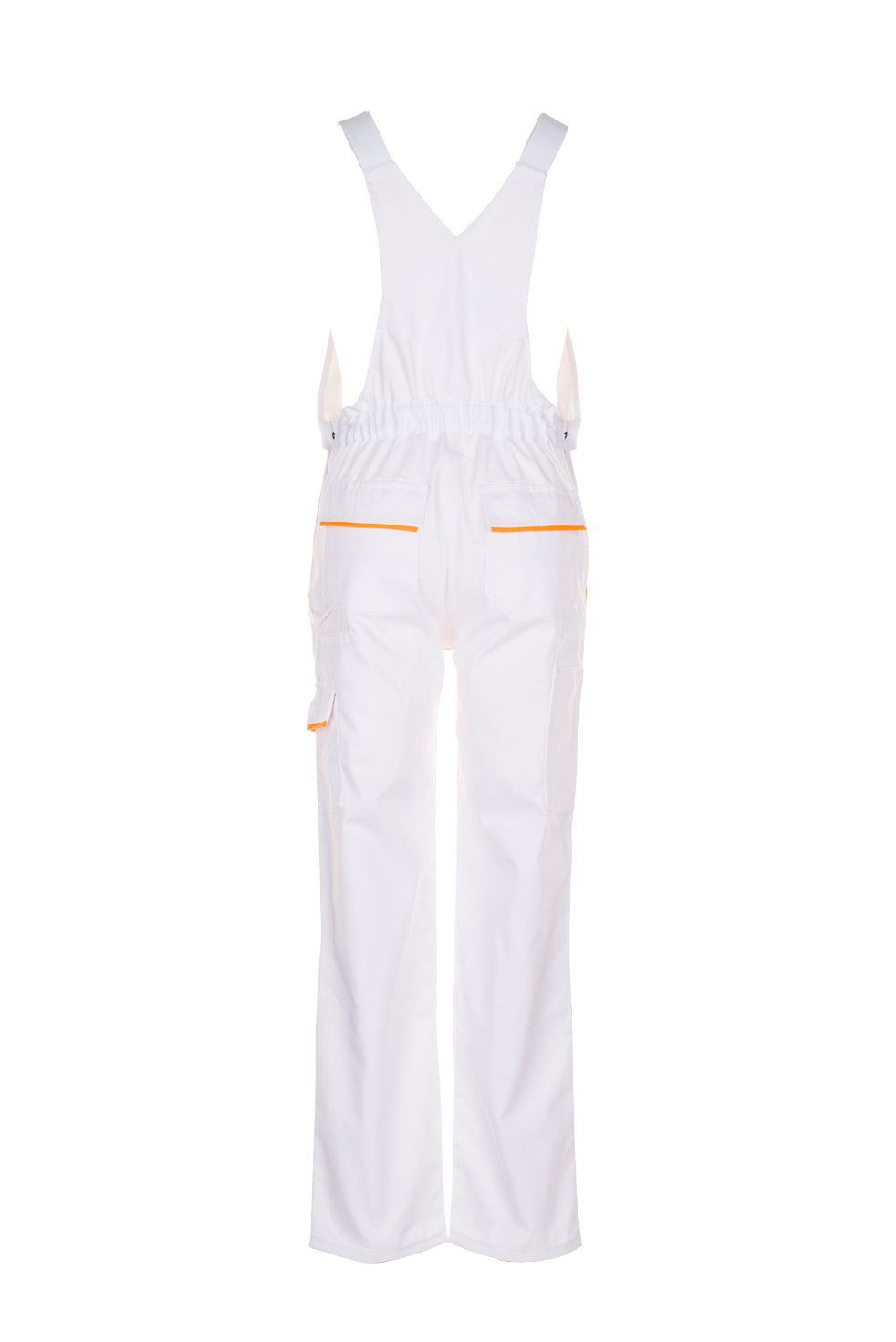 PLANAM Highline Latzhose reinweiß/reinweiß/gelb