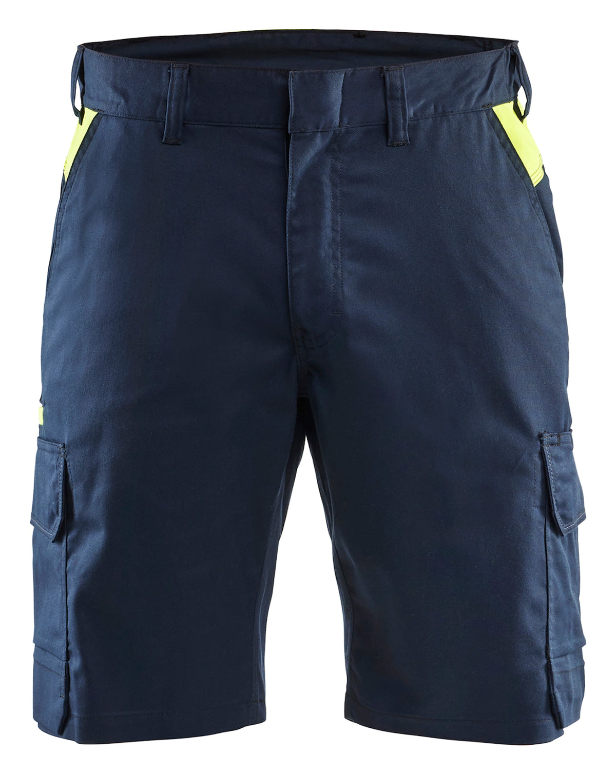 Blåkläder 1446 Industrie Stretch Shorts – dunkelmarine/gelb