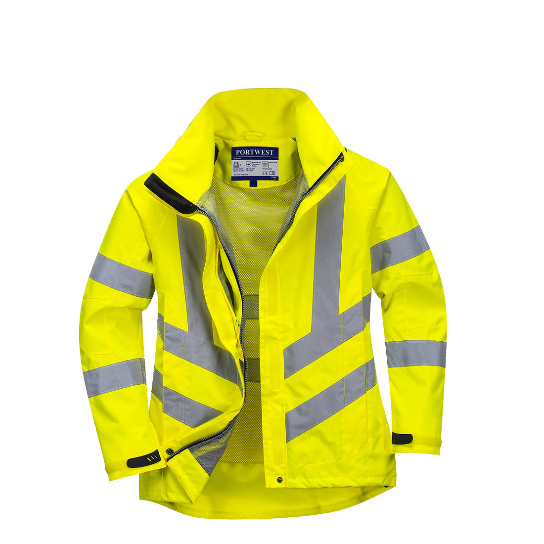 Portwest Damen LW70 Warnschutz-Regenjacke – gelb