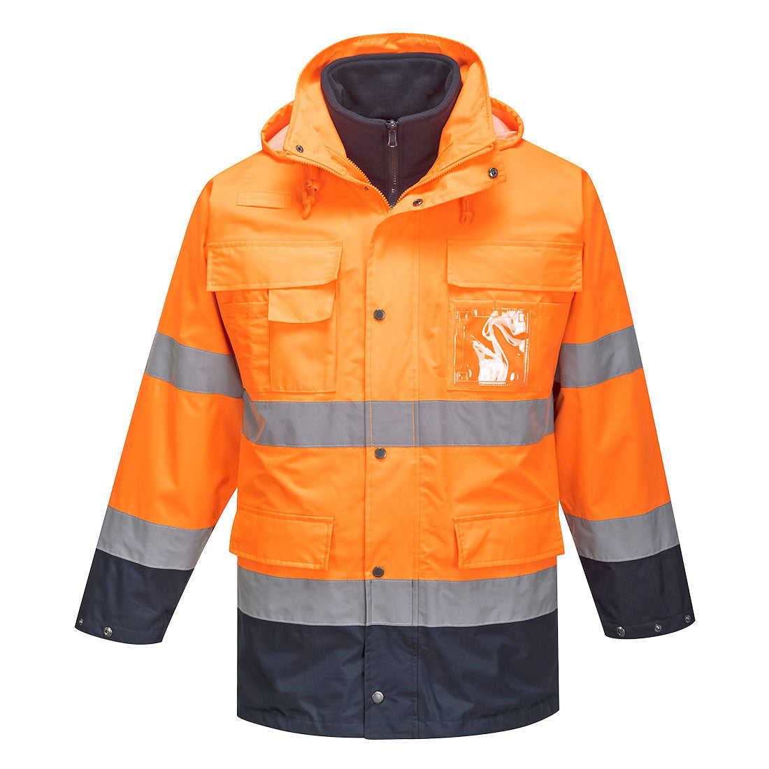 Portwest S162 Lite Warnschutz Regenjacke 3in1 – orange/marine