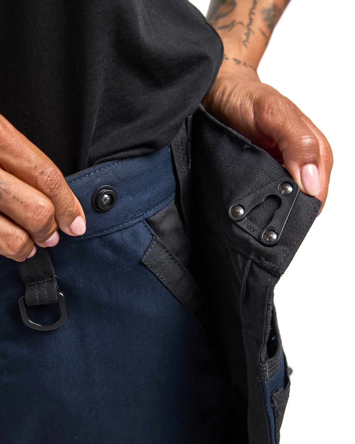 Blåkläder Damen 7175 Arbeitsshorts Striker – dunkelmarine/gelb