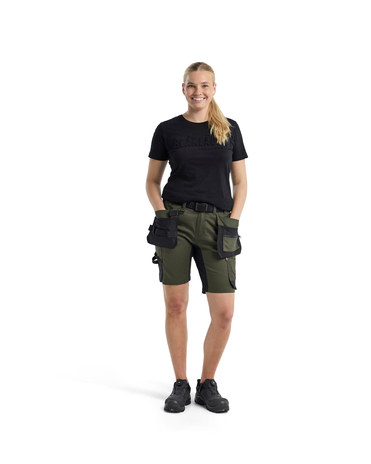 Blåkläder Damen 7133 Arbeitsshorts – waldgrün/schwarz