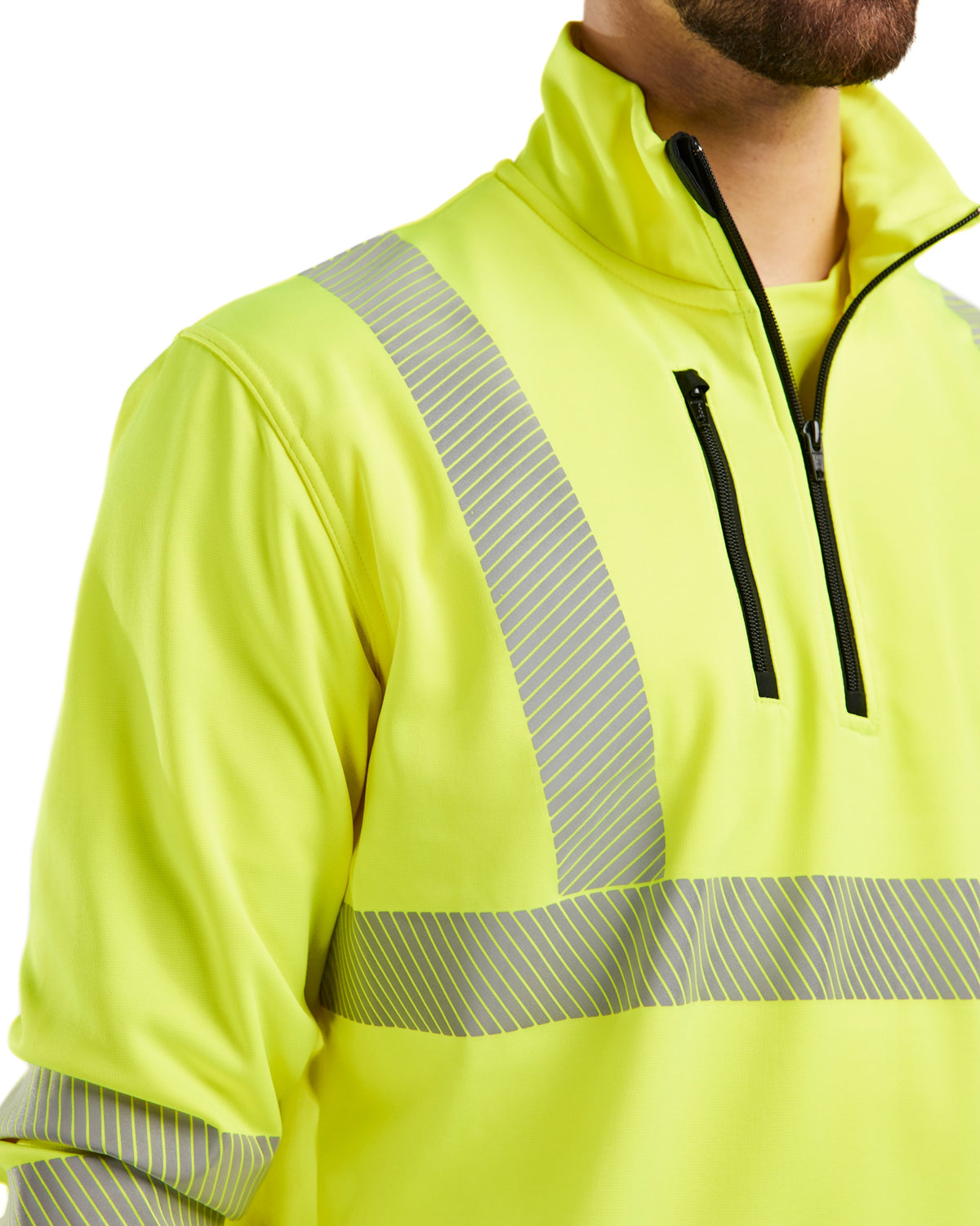 Blåkläder 3564 Warnschutz Zip-Sweatshirt Kl. 3 – gelb