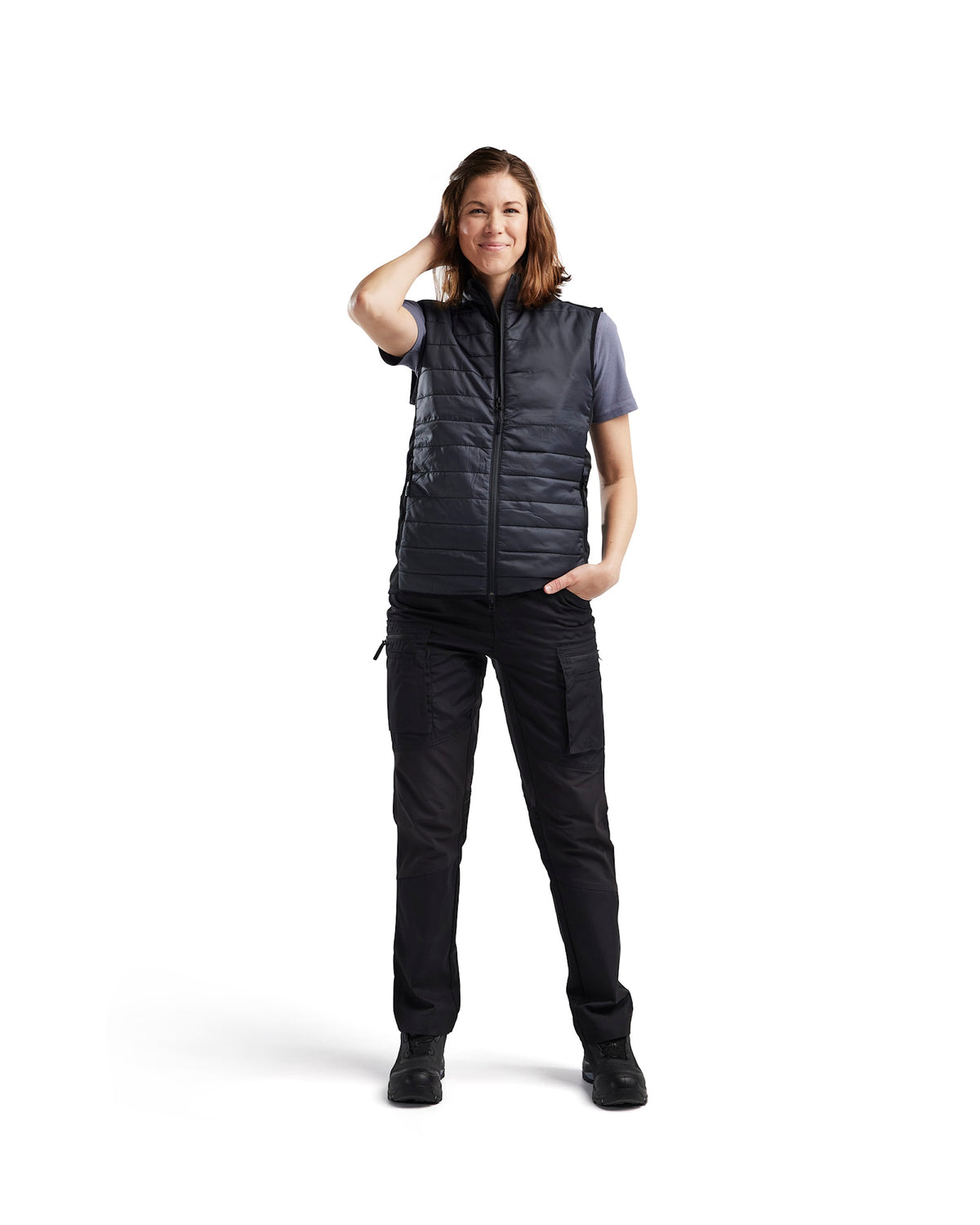 Blåkläder Damen 3864 Unite Steppweste – schwarz/dunkelgrau