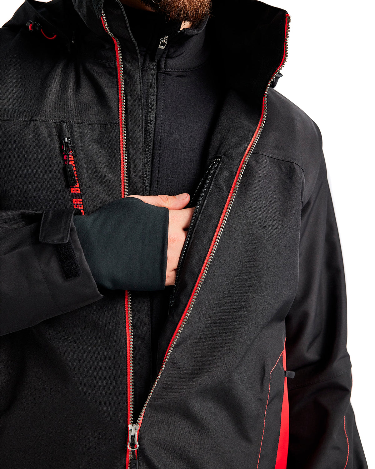 Blåkläder 4790 Shelljacke – schwarz/rot