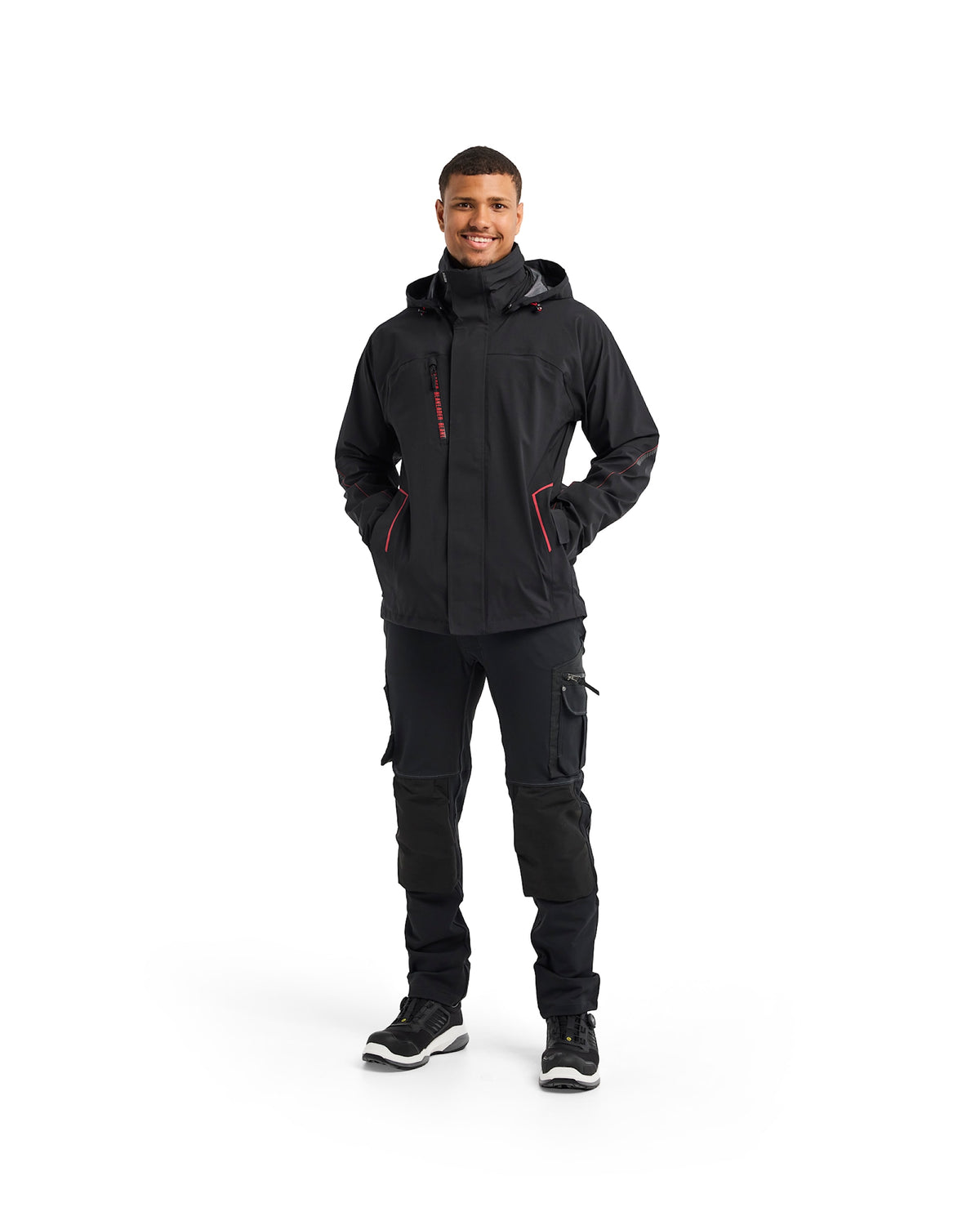Blåkläder 4483 Softshelljacke – schwarz/rot