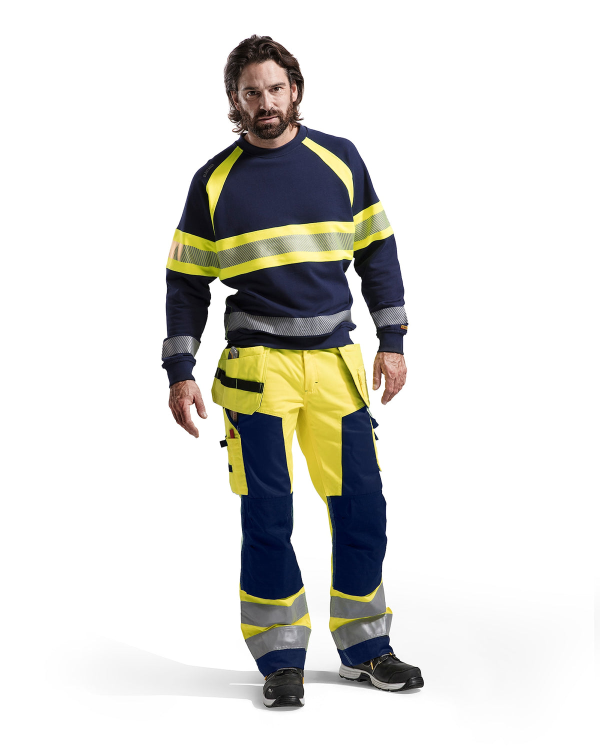 Blåkläder 3359 Warnschutz Pullover – marine/gelb