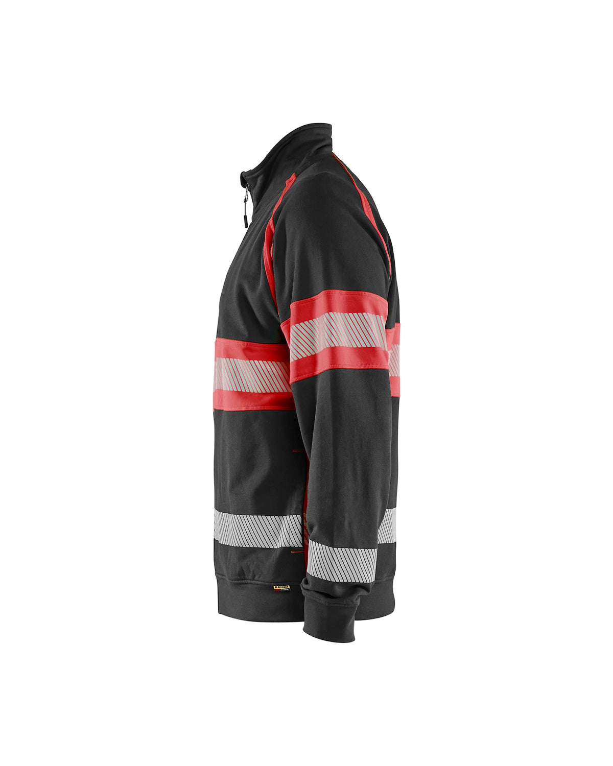 Blåkläder 3551 Warnschutz Sweatjacke Kl. 1 – schwarz/rot