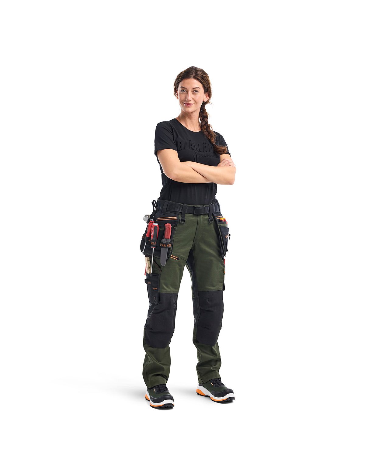 Blåkläder Damen Stretch 7170 Arbeitshose – waldgrün/rost
