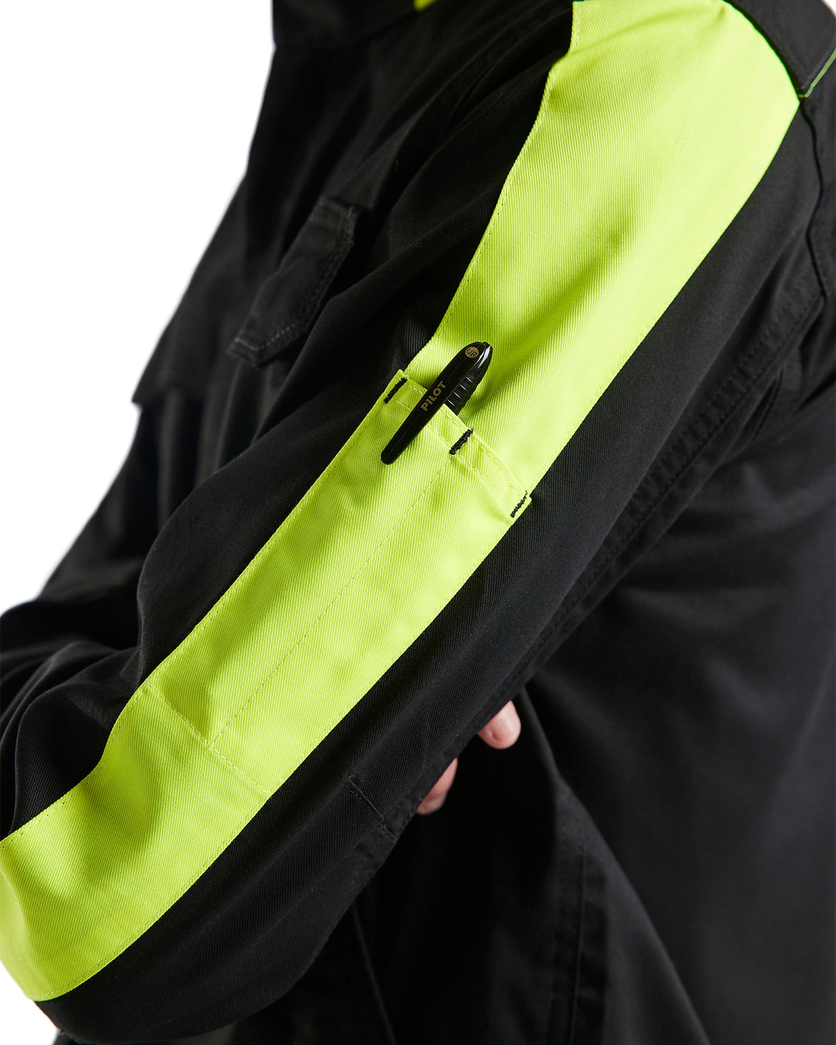 Blåkläder 4444 Industrie Stretch Bundjacke – schwarz/gelb