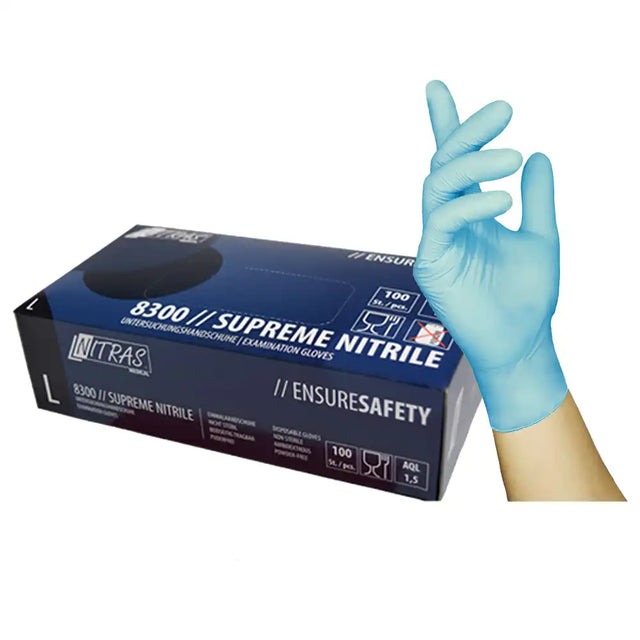 Nitras 8300 Supreme 100 Stk. Nitril Einweghandschuh blau