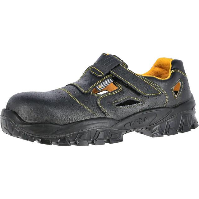 Cofra NEW DON Techno S1P Sicherheitssandalen schwarz – schwarz