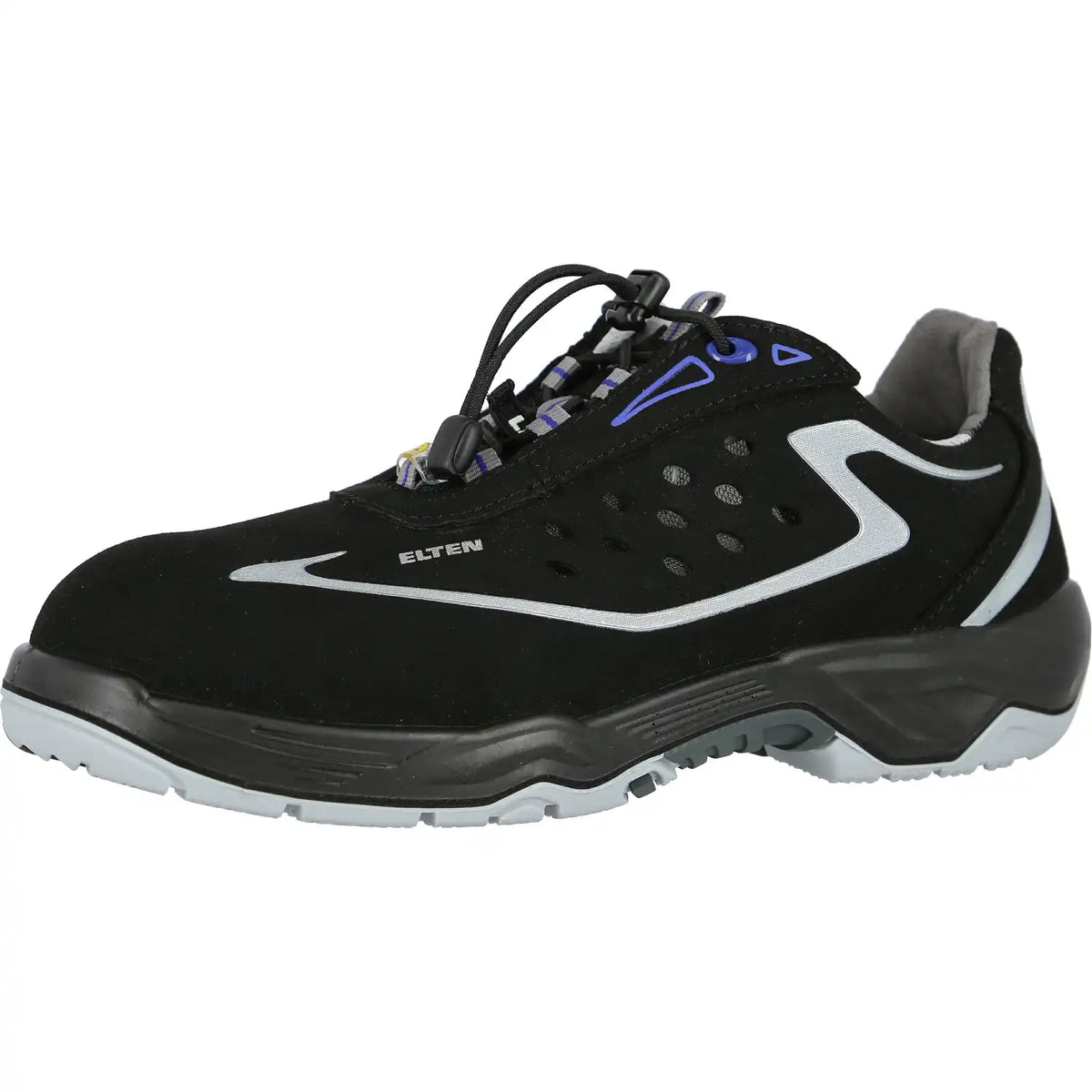 Elten Rusher Low ESD S1 Sicherheitshalbschuh schwarz – schwarz